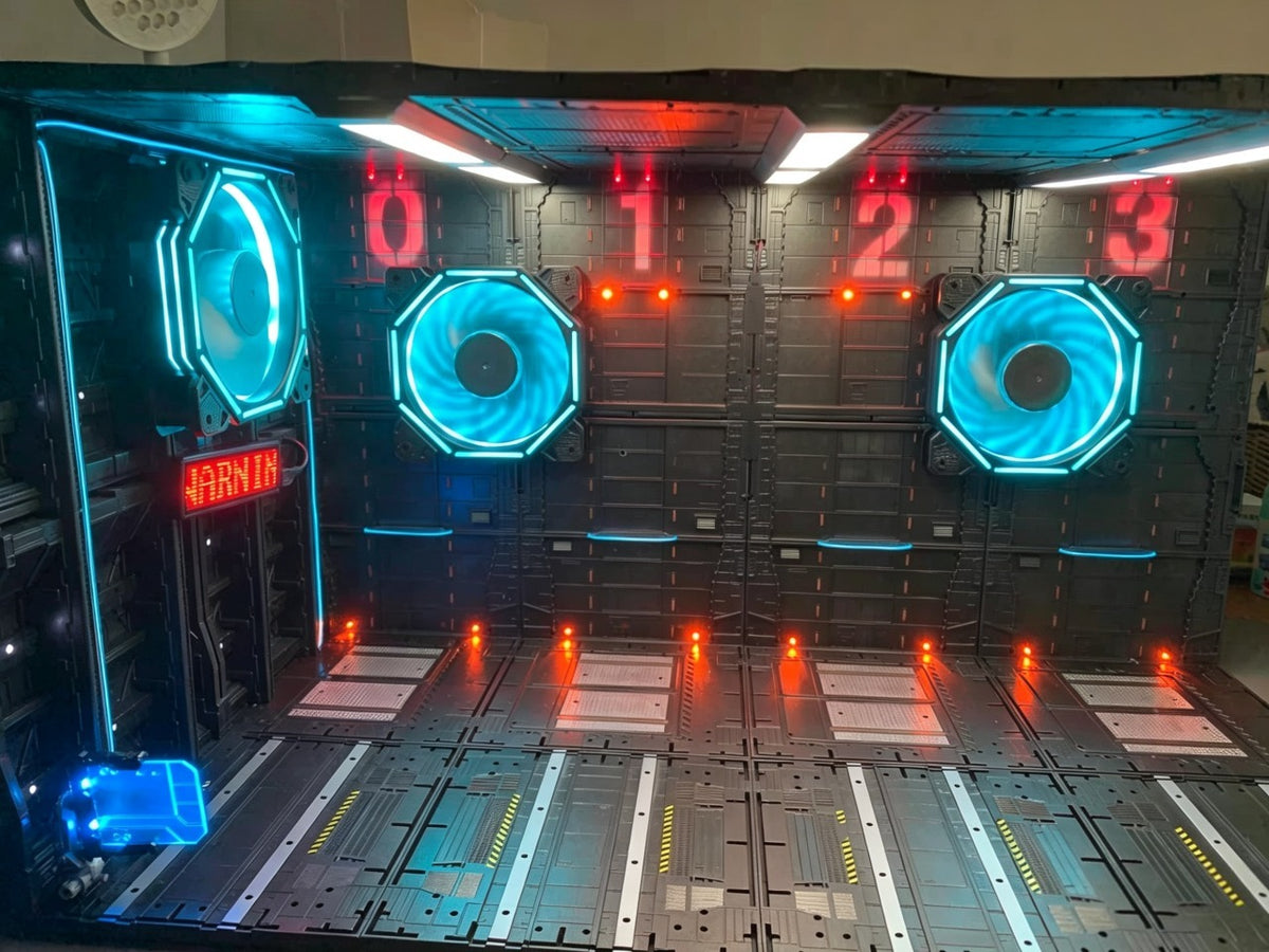 Multi-Model Sci-Fi Base | Premium Custom LED Mecha Showcase