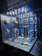 Solo Mecha LED Hangar Display | Cyberpunk Sci-Fi Diorama Box