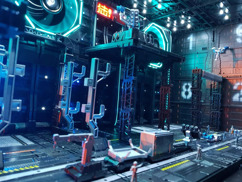 Multi-Model Sci-Fi Base | Premium Custom LED Mecha Showcase